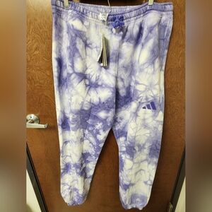 Adidas Women's Purple Tie-Dye Joggers